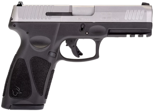 Taurus 1G3B949 G3  Full Size Frame 9mm Luger 15+1/17+1 4" Matte Stainless Steel Barrel, Matte Serrated Stainless Steel Slide, Black Polymer Frame w/Picatinny Rail, Black Polymer Grip, Right Hand