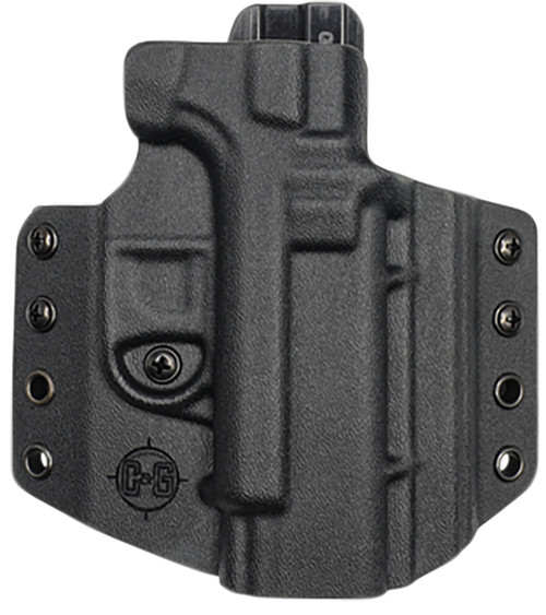 C&G Holsters 0006100 Covert  OWB Black Kydex Belt Loop Fits Glock 19 Fits Glock 23 Fits Glock 45