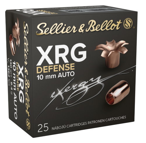 Sellier & Bellot SB10XA XRG Defense 10mmAuto 130gr Solid Copper Hollow Point 25 Per Box/40 Case