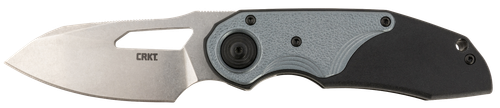 CRKT 5410 Attaboy  2.73" Folding Drop Point Plain Stonewashed D2 Steel Blade/Black/Silver GRN Handle Includes Pocket Clip