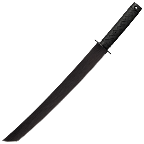 Cold Steel CS97TKLZ Tactical Wakizashi 18" Black Matte Baked-On Anti Rust 1055 Carbon Steel Blade/ Black Polypropylene Handle 25" Long Includes Sheath