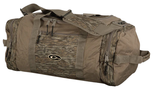 Drake Waterfowl DB36510062 Duffle Bag  Medium Mossy Oak Bottomland Polyester, 3 Exterior Pockets, Adj. Shoulder Strap