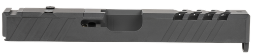 TacFire  Replacement Slide  40 S&W Graphite Black Cerakote Stainless Steel with Optics Cut & Slide Ports for Glock 22 Gen3