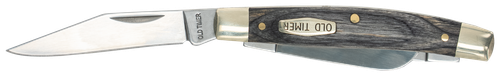 Old Timer 1149100 Heritage Series Middleman 340T 2" 1.70" 2.40" Folding Clip Point/Pen/Sheepsfoot D2 Steel Blade, 3.70" Gray Wood Laminate Handle