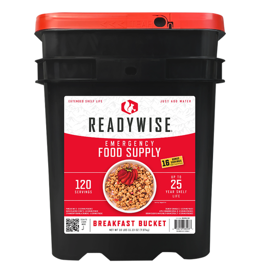 Wise Foods RW10121 Emergency Supplies Breakfast Bucket 120 Servings