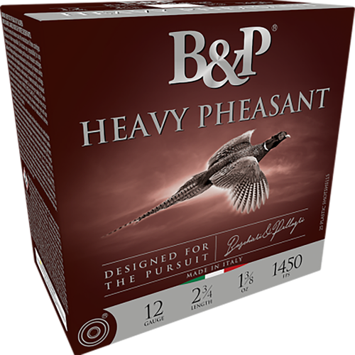 B&p Ammunition 123B58H6 Heavy Pheasant  12Gauge 3" 1 5/8oz 6Shot 25 Per Box/10 Case