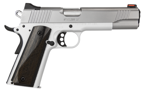 Kimber Mfg, Inc 3700593 LW Arctic 45 ACP 8+1 5" Stainless Match Grade Barrel, Silver Serrated Stainless Steel Slide, Silver Aluminum Frame w/Beavertail, Black/Gray Laminate Grip