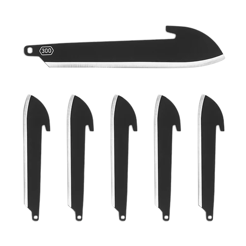Outdoor Edge RRSF30K6C   3" Sheepsfoot Plain Black Oxide 420J2 SS Blade 6 Blades