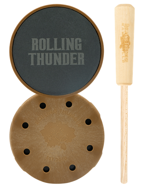 Rolling Thunder Game Call TCP-TDS Thunderdome Pot Calls & Strikers Attracts Turkey Species Hickory/Slate