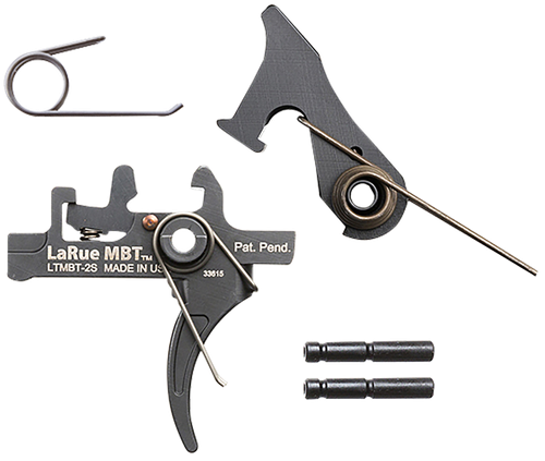 Larue Tactical LTMBT2S MBT-2S  Black Two-Stage Curved Fits AR10/AR15