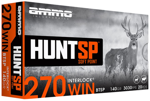 Ammo Inc 270W140SPA20 Hunt  270Win 140gr Soft Point 20 Per Box/10 Case