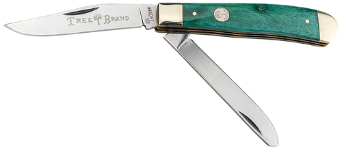 Boker 110829 Trapper 2.0 Clip Point/Spey Plain D2 Steel Blade Smooth Green Bone Handle