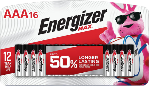Energizer E92LP16F3 AAA Max Black/Silver 1.5V Alkaline Qty (16) Single Pack
