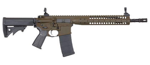 LWRC ICR5PBC14PSP Individual Carbine SPR 5.56x45mm NATO 14.70" 30+1 Patriot Brown, Black Adjustable Stock, Magpul MOE+ Grip