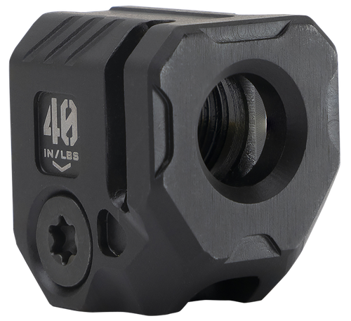 Strike Industries MCQUAD Micro Threaded Compensator Black Steel 0.89" OAL Compatible w/ 9mm/357 SIG