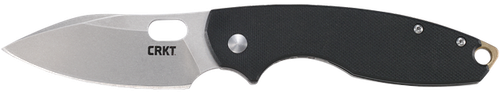 CRKT 5317D2 Pilar III 2.97" Folding Plain Stonewashed D2 Steel Blade, Black Textured G10 Handle
