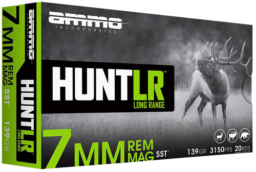Ammo Inc 7MM139SSTA20 Hunt Long Range 7mm 139gr Super Shock Tip 20 Per Box/10 Case