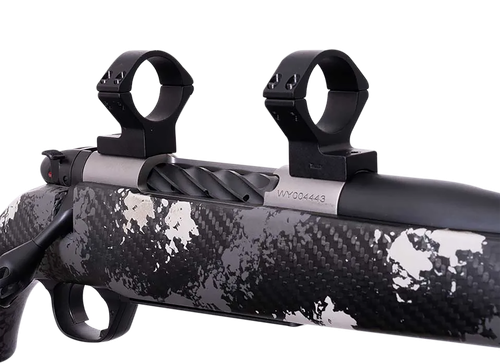 Weatherby TRBVLAS1 Scope Mount/Ring Combo  Matte Black Alloy 1" Tube, Weatherby Mark V Medium Rings Standard 6-Lug Action