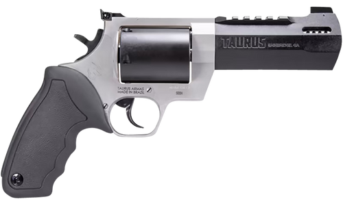 Taurus 2500055RH Raging Hunter  Large Frame 500 S&W Mag 5rd 5.12" Matte Black Ported/Target Crown Barrel, Matte Black Oxide Cylinder, Matte Stainless Stainless Steel Frame, Black Rubber Grip