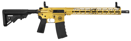 Hi-Point HP15R-556GOLD HP 15R 5.56 NATO 30+1 16" Black Threaded Barrel, Gold Aluminum Receiver w/Picatinny Rail, M-LOK Handguard, B5 Bravo Black Polymer Stock, Black B5 P Type 23 Grip