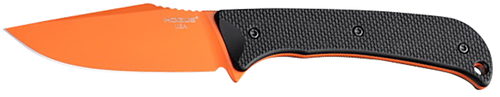 Hogue 35864 Extrak  3.30" Fixed Clip Point Plain Blaze Orange Cerakote CPM M4 Tool Steel Blade, Black Textured G10 Scales Handle
