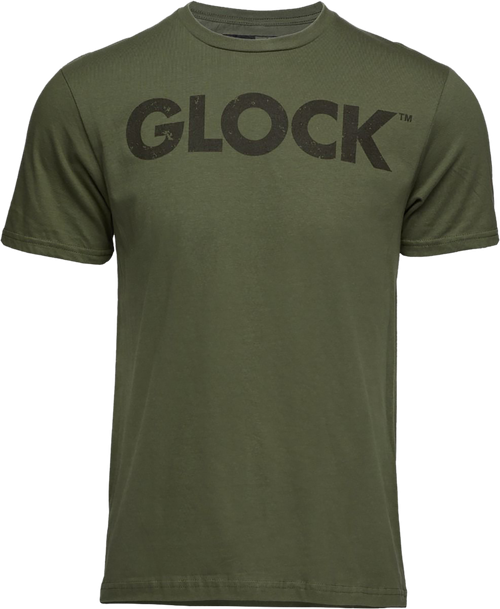 Glock AP96156 Caliber Tee  Military Green Ringspun Cotton Short Sleeve Small