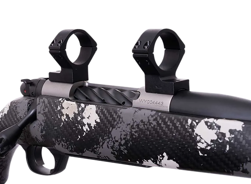 Weatherby TRBVLAS3 Scope Mount/Ring Combo  Matte Black Alloy 30mm Tube, Weatherby Mark V Medium Rings Standard 6-Lug Action