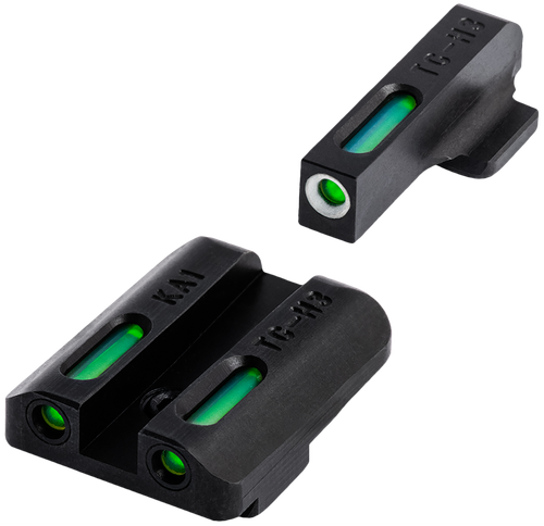 TruGlo TG13KA1A TFX  Black | Green Tritium & Fiber Optic White Outline Front Sight Green Tritium & Fiber Optic Rear Sight Kahr Arms