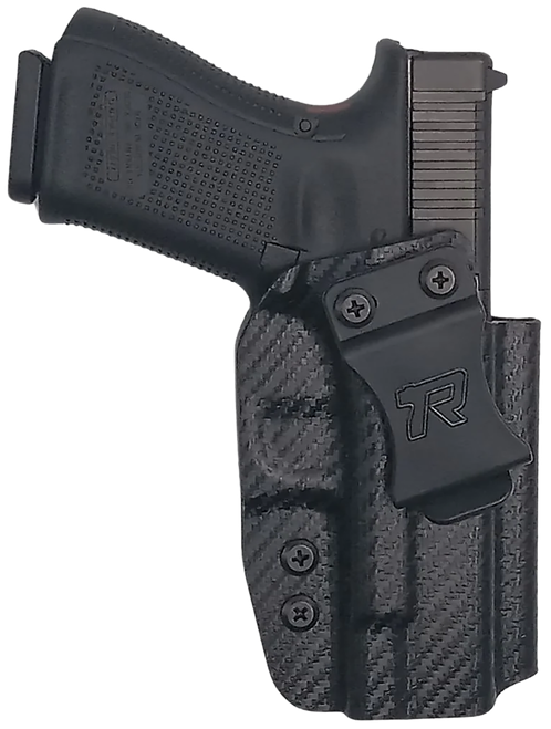 Rounded Gear GLK192332CFRHVAR Kydex  IWB Black Kydex Fits Glock 19 Belt Clip Right Hand