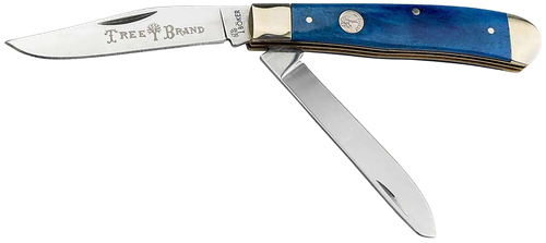 Boker 110828 Trapper 2.0 Clip Point/Spey Plain D2 Steel Blade Blue Jigged Bone Handle