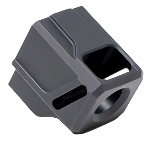 Faxon Firearms FFPACOMPSSG01 EXOS-523 Compensator for G43 Black Anodized Aluminum 1/2"x28 Threads 1.125" OAL 9mm