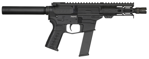 CMMG PE40A51C6AB Banshee MKGS 40 S&W 22+1 5", Black, Buffer Tube (No Brace), EML4 M-LOK Handguard, Zeroed Linear Comp (Glock Mag Compatible)