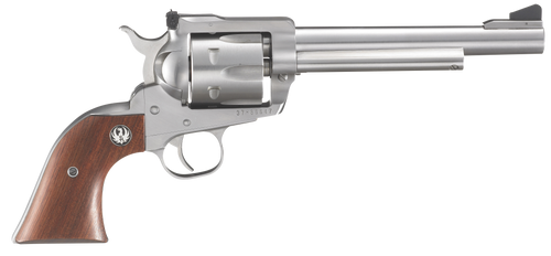 Ruger 0319 Blackhawk  357 Mag 6 6.50" Satin Stainless Steel Barrel, Cylinder & Frame, Hardwood Grip, Transfer Bar Safety, Exposed Hammer