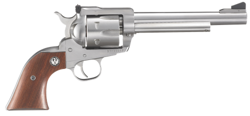 Ruger 0319 Blackhawk  357 Mag 6 6.50" Satin Stainless Steel Barrel, Cylinder & Frame, Hardwood Grip, Transfer Bar Safety, Exposed Hammer