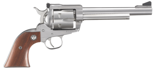 Ruger 0319 Blackhawk  357 Mag 6 6.50" Satin Stainless Steel Barrel, Cylinder & Frame, Hardwood Grip, Transfer Bar Safety, Exposed Hammer