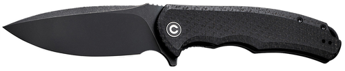 Civivi Knives C803G Praxis  3.75" Folding Plain Black Stonewashed 9Cr18MoV SS Blade, Black Textured Micarta Handle