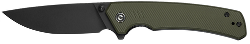 Civivi Knives C24012-2 Merit  3.28" Folding Drop Point Plain Black Stonewashed 14C28N Steel Blade, OD Green Textured G10 Handle