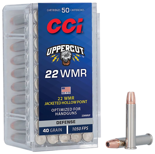 CCI 22WMRUP Uppercut  22WMR 40gr Jacketed Hollow Point 50 Per Box/40 Case
