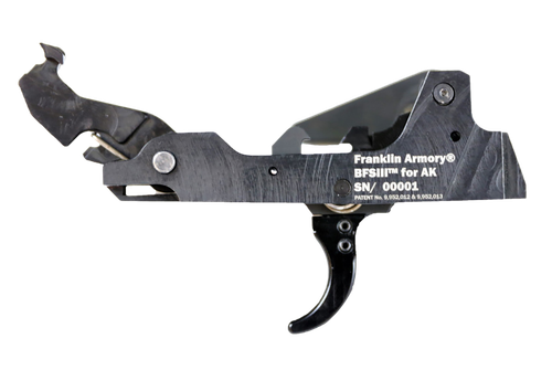 Franklin Armory 0350002BLK  Binary 9mm Black Curved Trigger Fits AK Platform