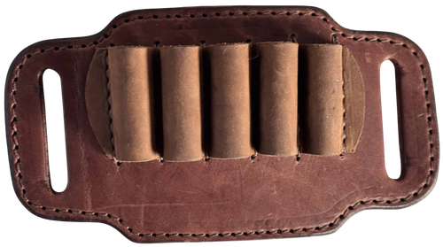 1791 Gunleather HNTABS12BRWA Ammo Belt Slide Brown Leather 12 Gauge