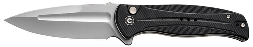Civivi Knives C23053-3 Incindie  3.48" Folding Spear Point Plain Stonewashed 14C28N Steel Blade, Black Textured G10 Handle