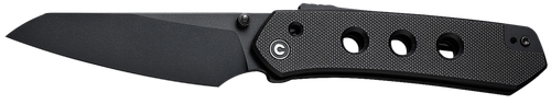 Civivi Knives C22036-1 Vision FG  3.54" Folding Tanto Plain Black Nitro-V Steel Blade, Black Textured G10 Handle