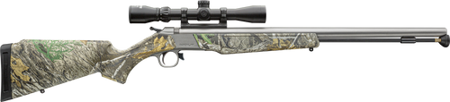 CVA PR2118SSCP Wolf w/Optic 50 Cal 24" Stainless Steel Barrel & Drilled & Tapped Stainless Steel Receiver, Fixed Realtree Edge Synthetic Stock, KonusShot 3-9x32mm