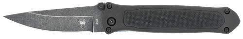 CobraTec Knives BLKHRQS Quick Strike  3.25" Folding Drop Point Plain Stonewashed 440 SS Blade, 4.50" G10 Handle