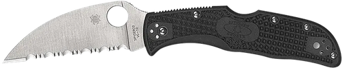 Spyderco C243FPWCBK Endela Lightweight 3.40" Folding Wharncliffe Plain VG-10 SS Blade, Black Textured FRN Handle