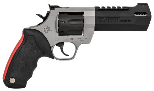 Taurus 2357055RH Raging Hunter  357 Mag 7rd 5.12" Matte Black Oxide Cylinder & Barrel Matte Stainless Steel Frame Black Rubber with Integrated Red Cushion Insert Grip