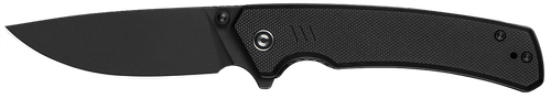 Civivi Knives C24012-1 Merit  3.28" Folding Drop Point Plain Black Stonewashed 14C28N Steel Blade, Black Textured G10 Handle