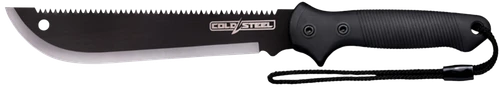 Cold Steel CSMAAXIS Axis  11" Carbon Steel Blade, Black Textured Rubber Handle, 18" Long, Includes Sheath