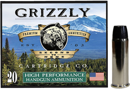 Grizzly Ammo GC44M16   44RemMag 300gr Wide Flat Nose Gas Check 20 Per Box/10 Case