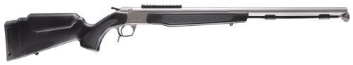 CVA PR2050SM Optima  50 Cal 26" Stainless Fluted Barrel, 0 MOA Picatinny Rail Stainless Steel Receiver, Fixed Black Synthetic Stock